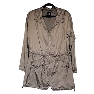 Agnes B. Sport b. Satin Taupe Anorak Jacket, Size 1